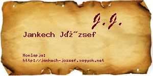 Jankech József névjegykártya